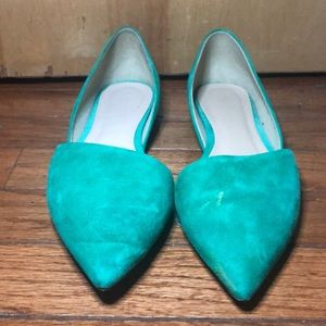 J. Crew Sloan D’Orsay Flats. Kelly green, 8.5